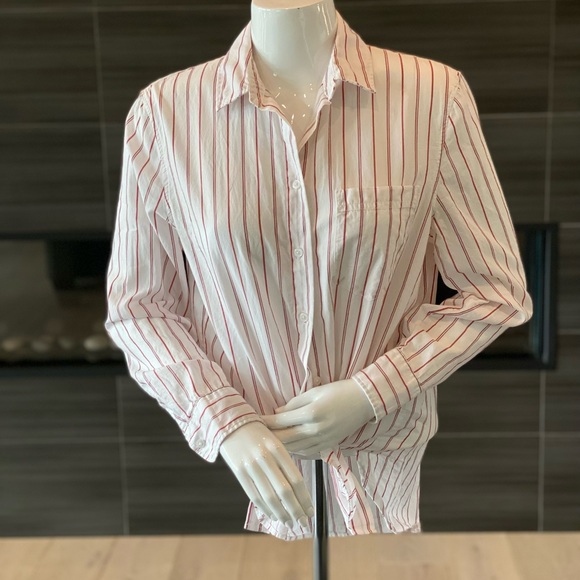 H&M Pin striped long sleeved dress blouse - Picture 6 of 6